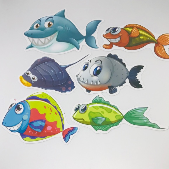 Ray Tropical Ocean Water Fish Cartoon Style Single Decor Sticker - Picture 5 of 6